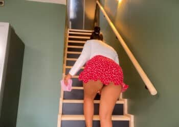 Elle fait le ménage sans culotte alors que son iphone enregistre